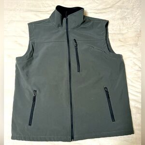 Grey Full Zip Men’s Vest by Cowboy Legend Size Large